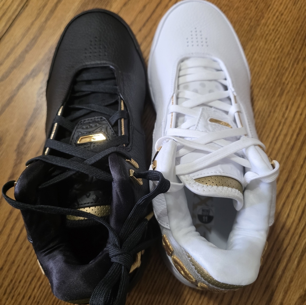 Nike Lebron NXXTvAmped "Equity" Black & White Sneakers with Gold Size 11m